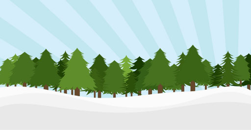 Winter Pine Trees Graphic